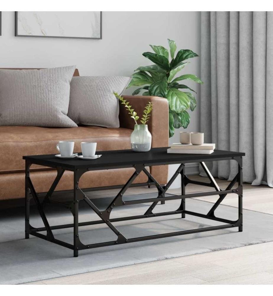 Couchtisch Schwarz 100x50x40 cm Holzwerkstoff
