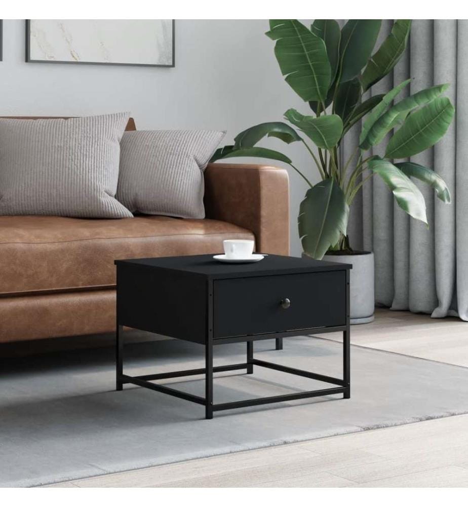 Couchtisch Schwarz 51x51x40 cm Holzwerkstoff