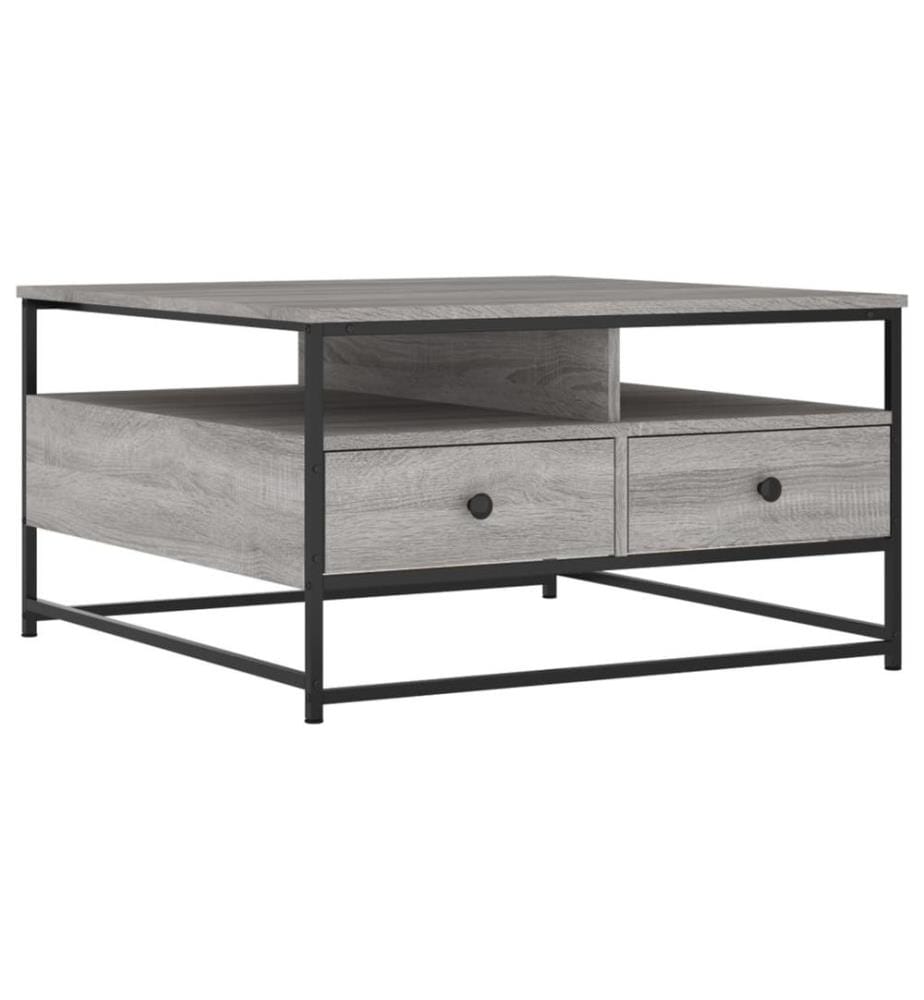 Couchtisch Grau Sonoma 80x80x45 cm Holzwerkstoff