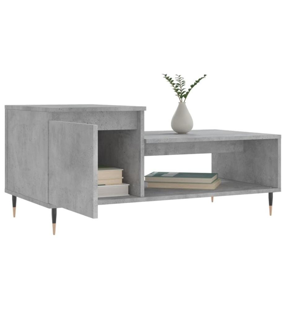 Couchtisch Betongrau 100x50x45 cm Holzwerkstoff
