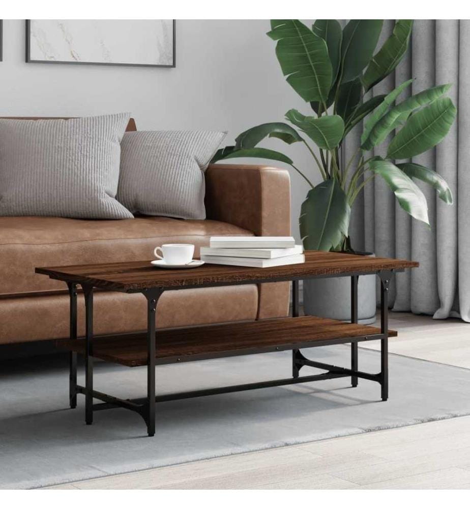 Couchtisch Braun Eichen-Optik 100x50x40 cm Holzwerkstoff