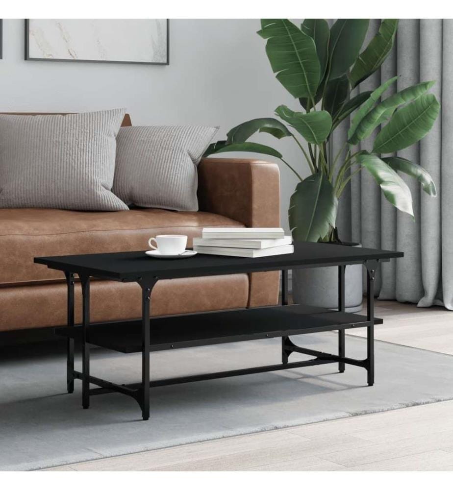 Couchtisch Schwarz 100x50x40 cm Holzwerkstoff