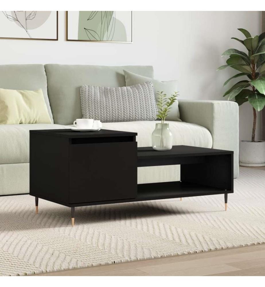 Couchtisch Schwarz 100x50x45 cm Holzwerkstoff