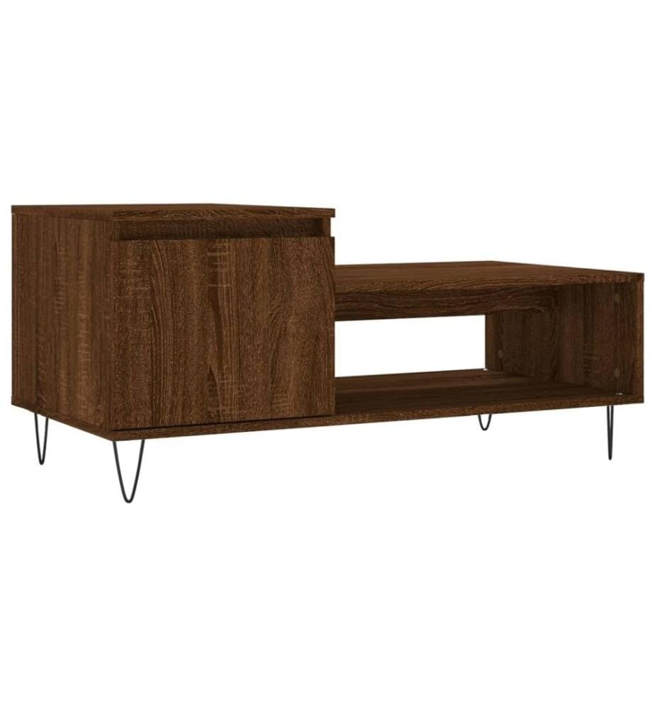 Couchtisch Braun Eichen-Optik 100x50x45 cm Holzwerkstoff