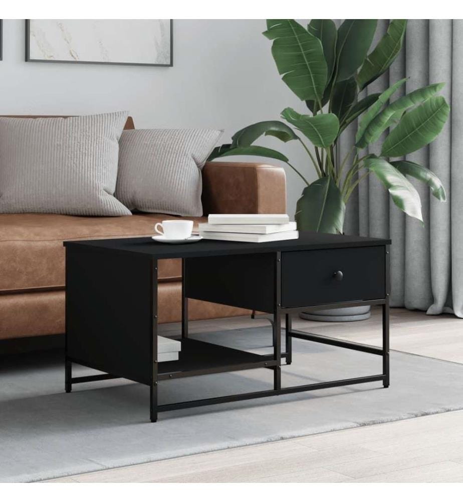 Couchtisch Schwarz 85,5x51x45 cm Holzwerkstoff