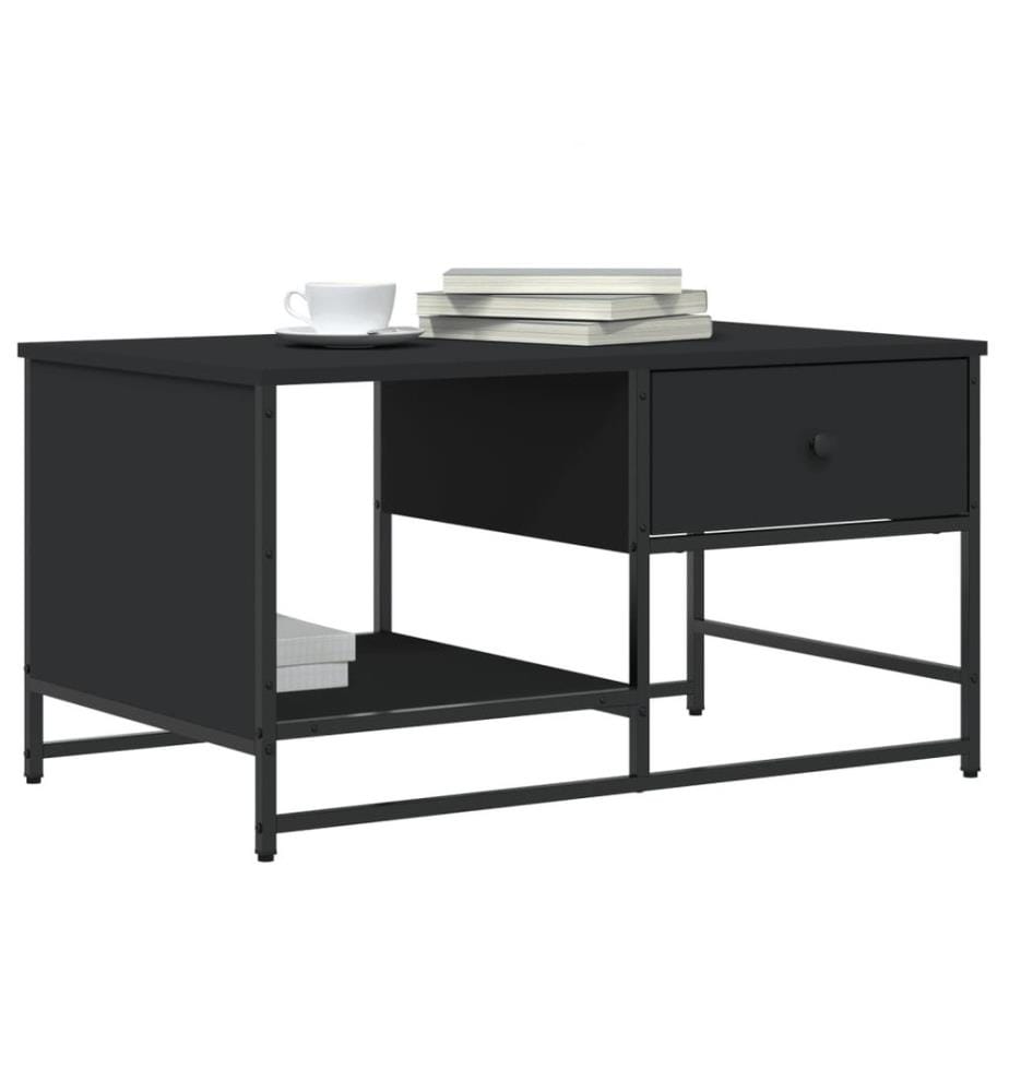 Couchtisch Schwarz 85,5x51x45 cm Holzwerkstoff