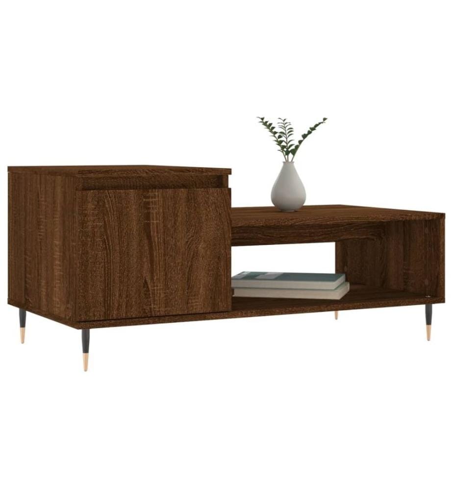Couchtisch Braun Eichen-Optik 100x50x45 cm Holzwerkstoff