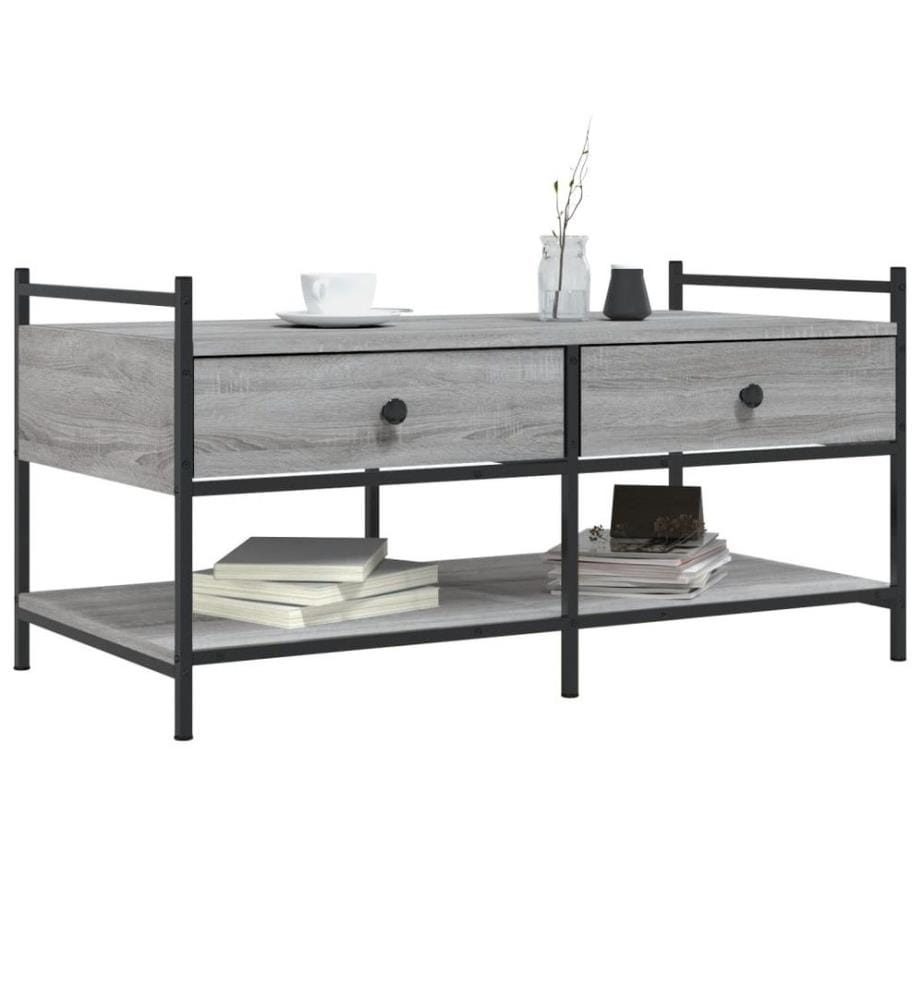 Couchtisch Grau Sonoma 99x50x50 cm Holzwerkstoff