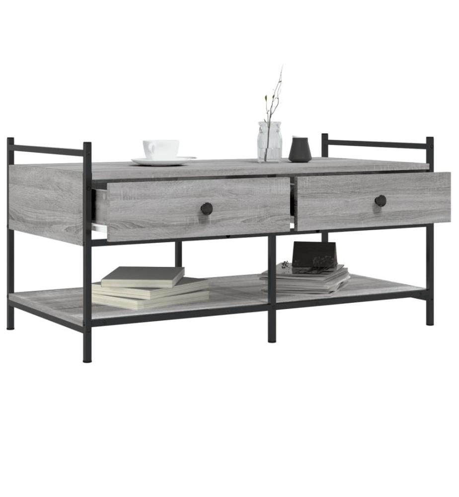 Couchtisch Grau Sonoma 99x50x50 cm Holzwerkstoff
