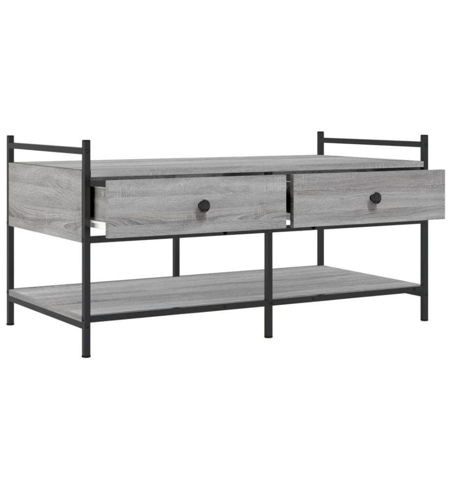 Couchtisch Grau Sonoma 99x50x50 cm Holzwerkstoff