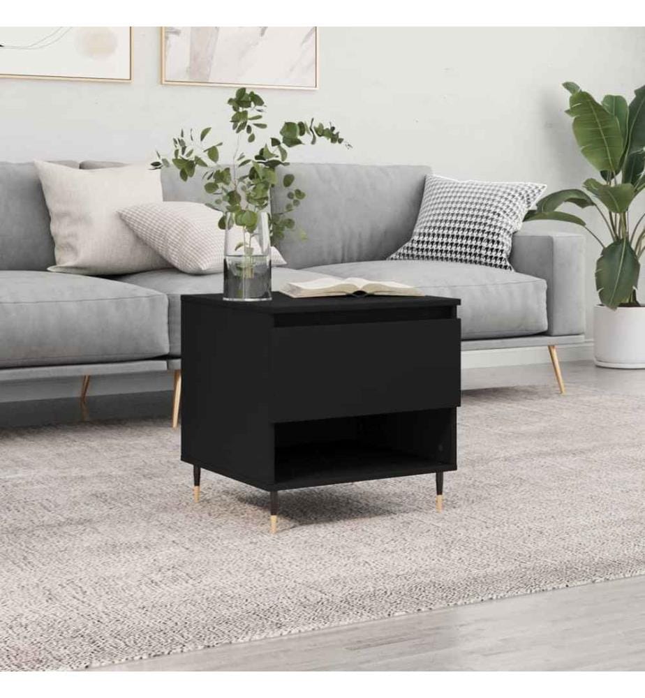 Couchtisch Schwarz 50x46x50 cm Holzwerkstoff
