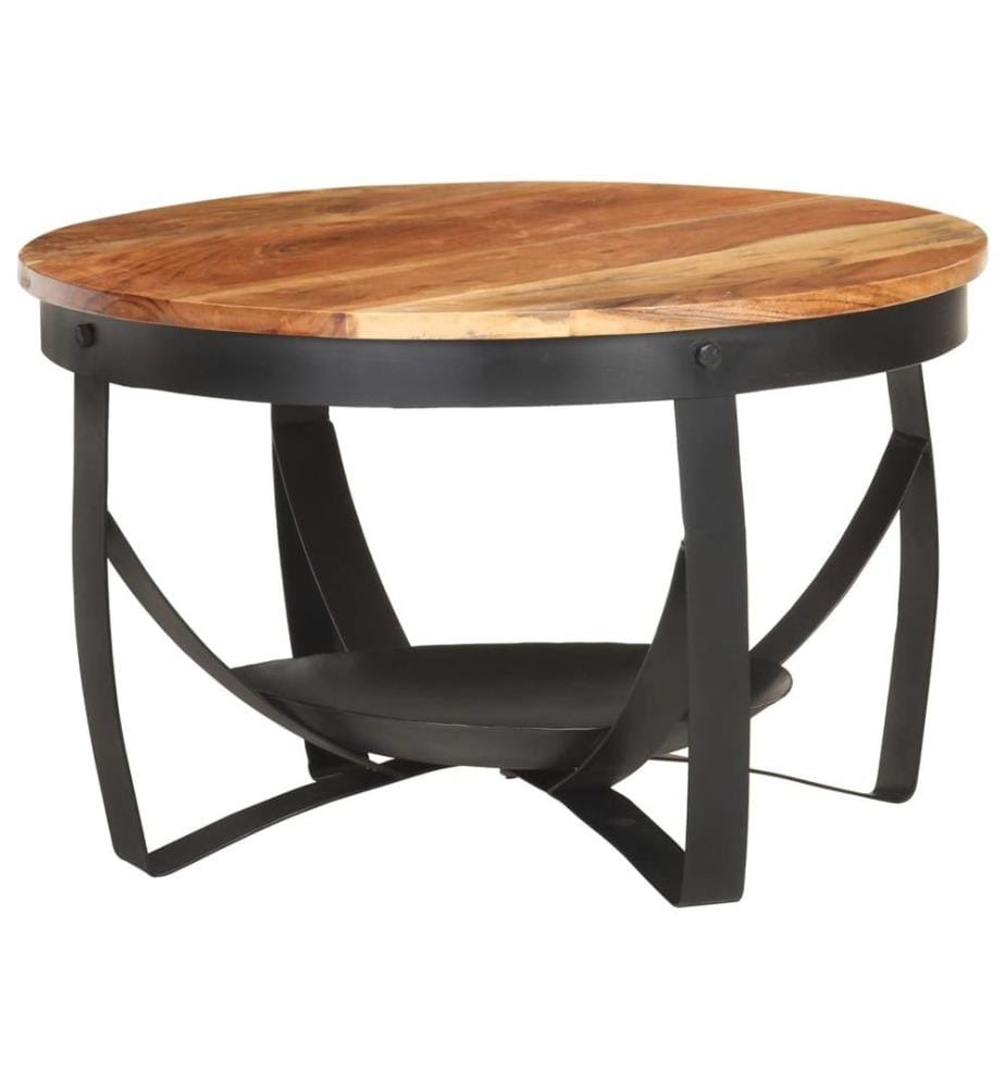 Couchtisch Ø68x43 cm Massivholz Akazie