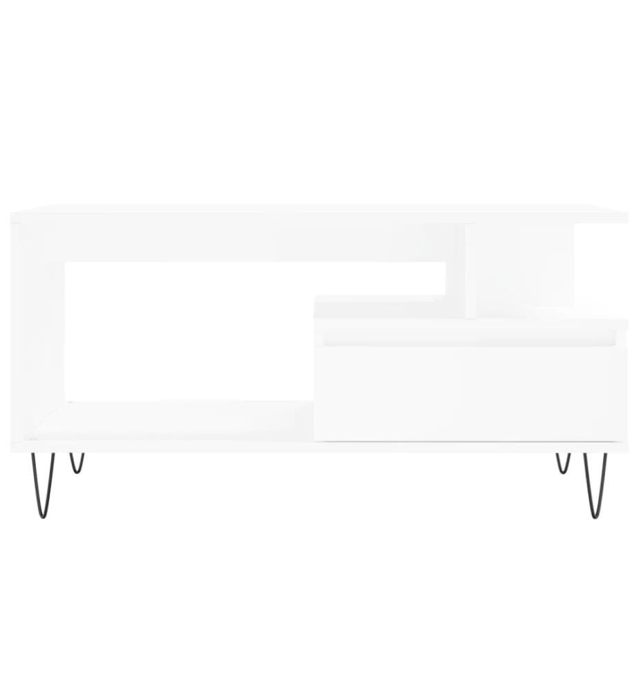 Couchtisch Weiss 90x49x45 cm Holzwerkstoff