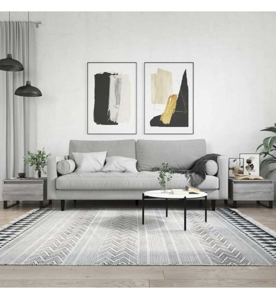 Couchtische 2 Stk. Grau Sonoma 50x46x35 cm Holzwerkstoff