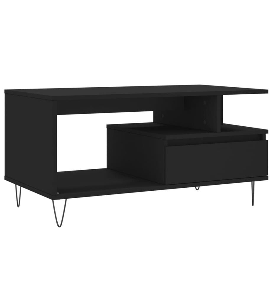 Couchtisch Schwarz 90x49x45 cm Holzwerkstoff