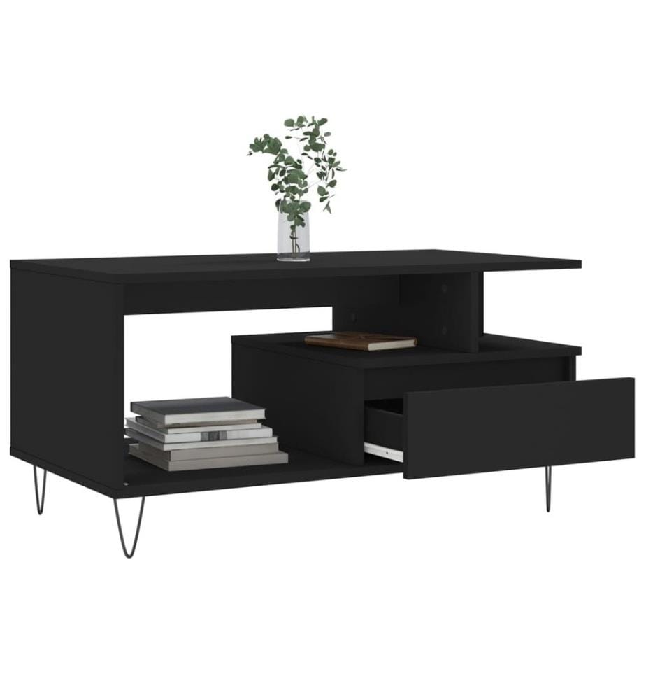 Couchtisch Schwarz 90x49x45 cm Holzwerkstoff