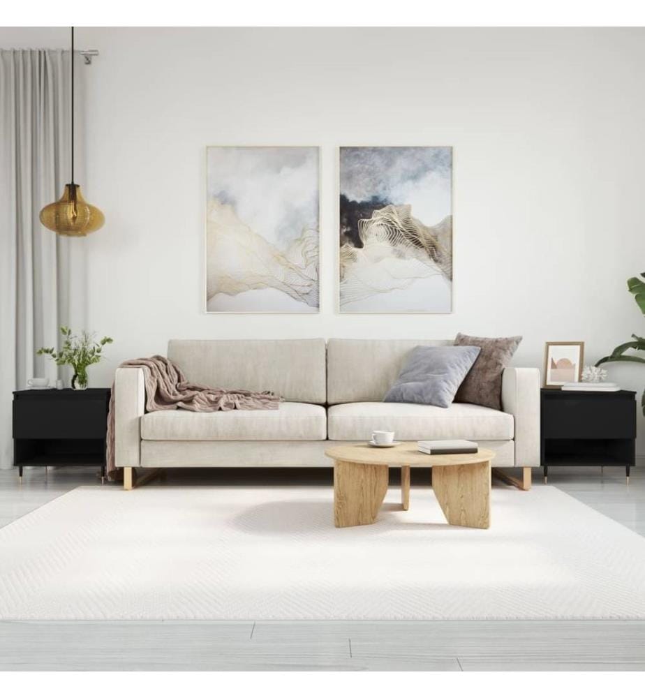 Couchtische 2 Stk. Schwarz 50x46x50 cm Holzwerkstoff