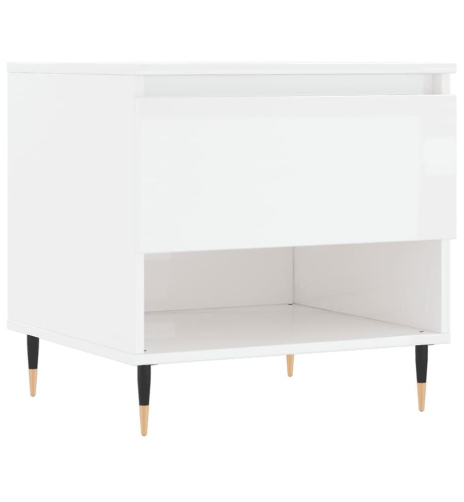 Couchtische 2 Stk. Hochglanz-Weiss 50x46x50 cm Holzwerkstoff