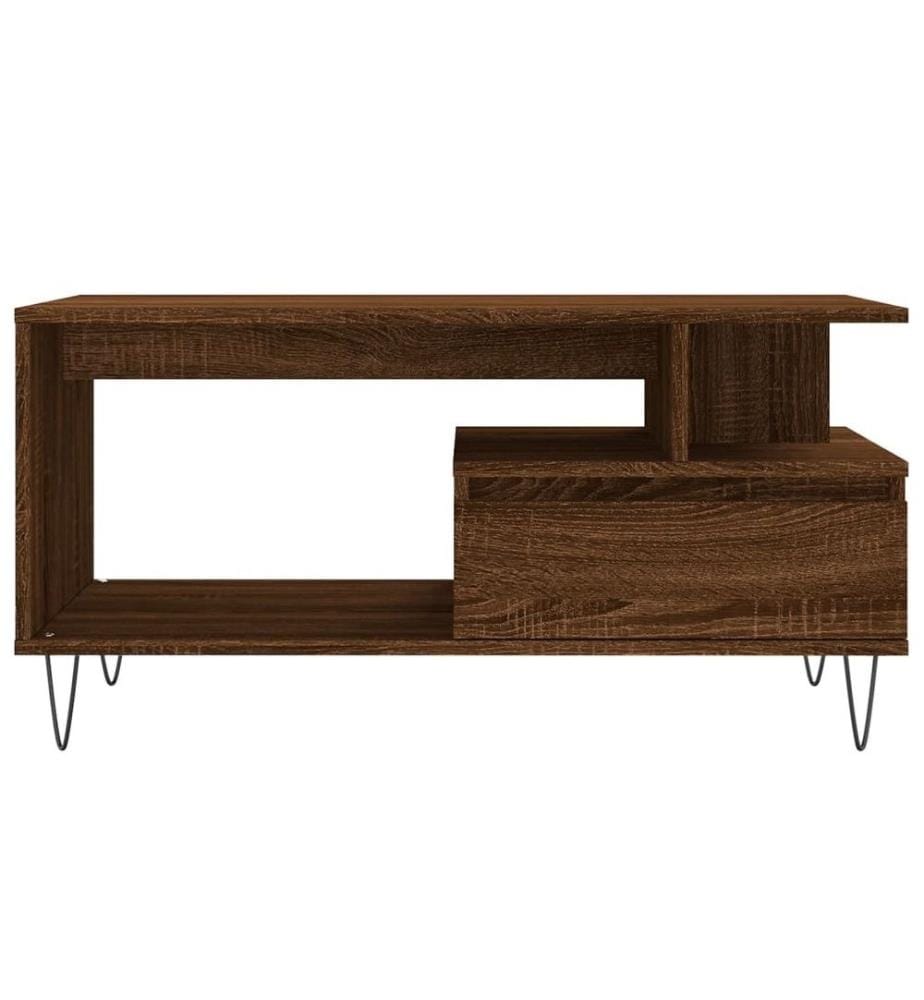 Couchtisch Braun Eichen-Optik 90x49x45 cm Holzwerkstoff