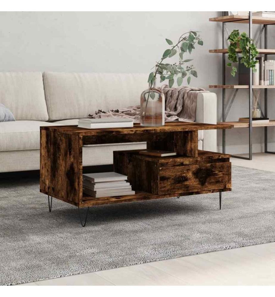 Couchtisch Räuchereiche 90x49x45 cm Holzwerkstoff