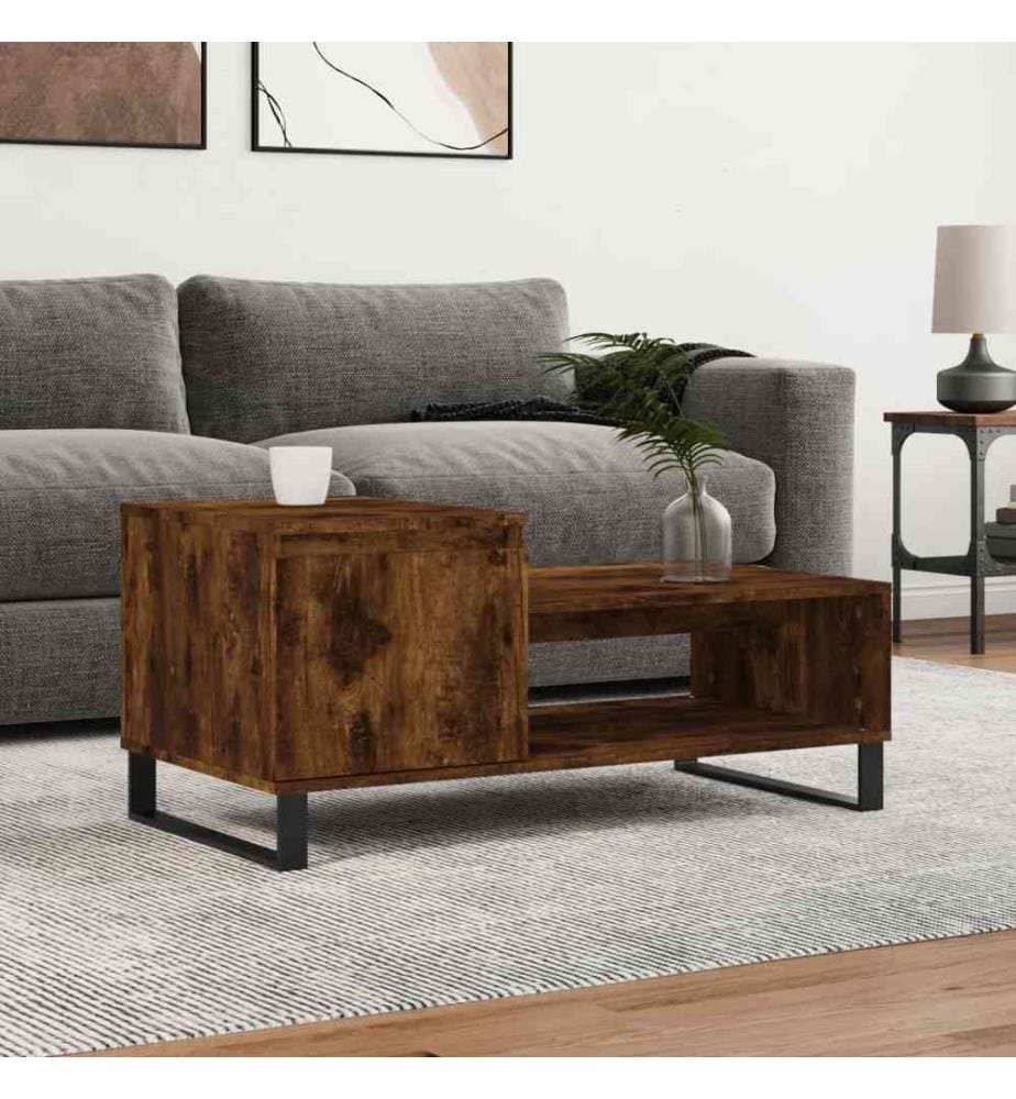 Couchtisch Räuchereiche 100x50x45 cm Holzwerkstoff