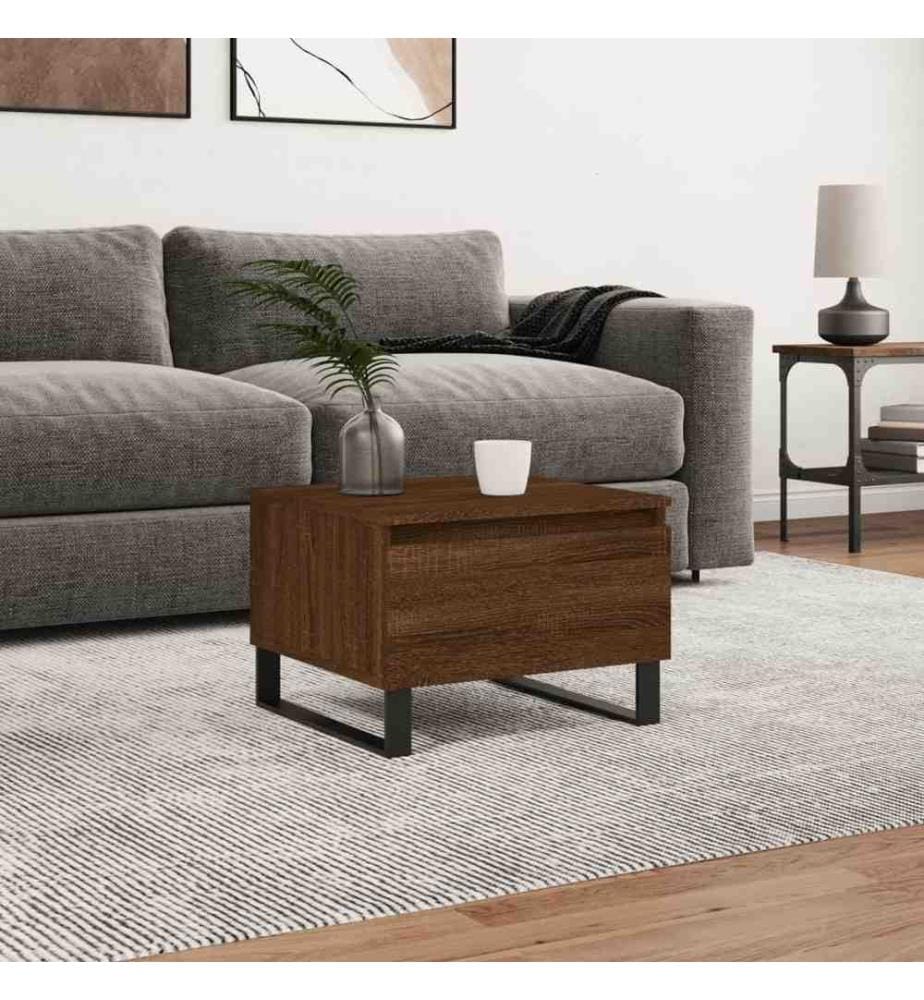 Couchtisch Braun Eichen-Optik 50x46x35 cm Holzwerkstoff