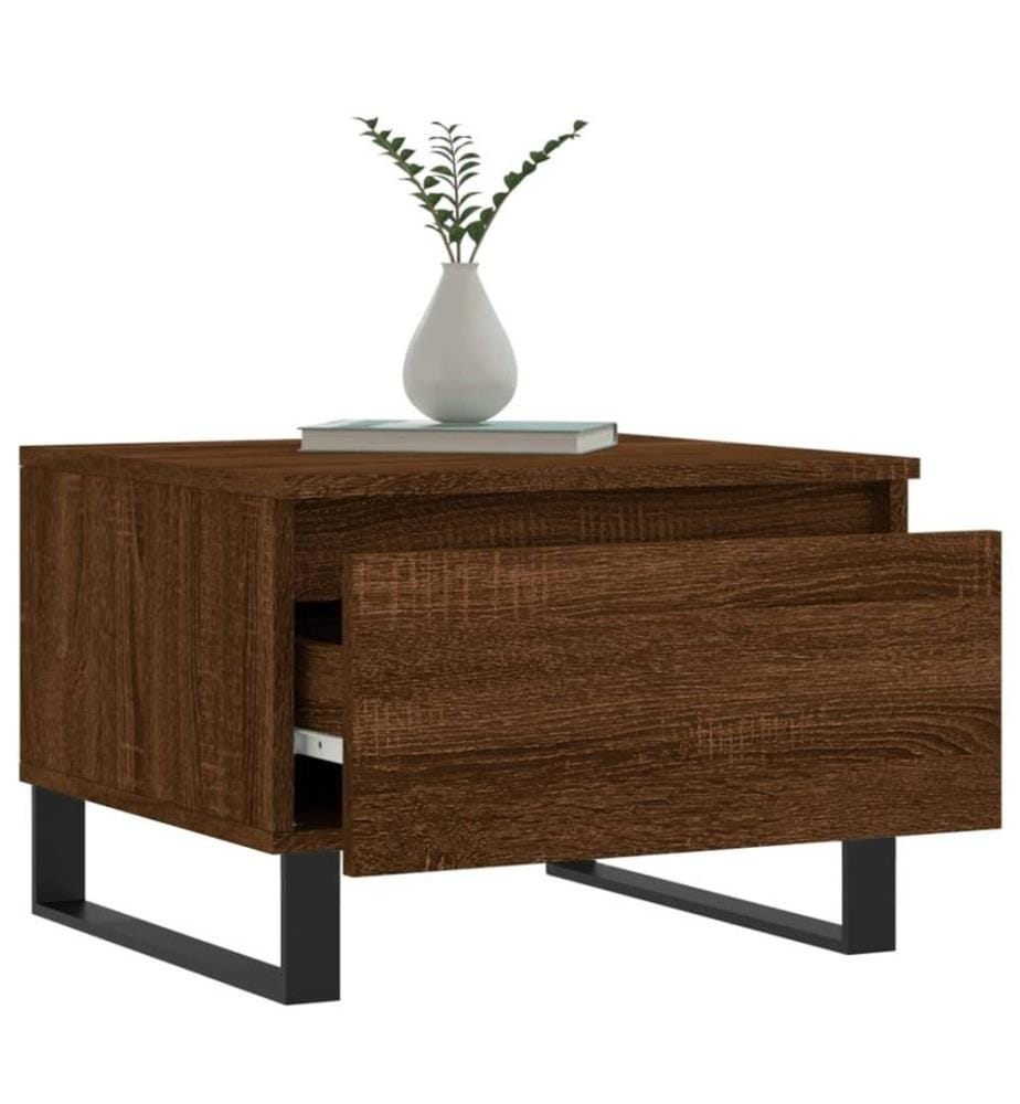Couchtisch Braun Eichen-Optik 50x46x35 cm Holzwerkstoff