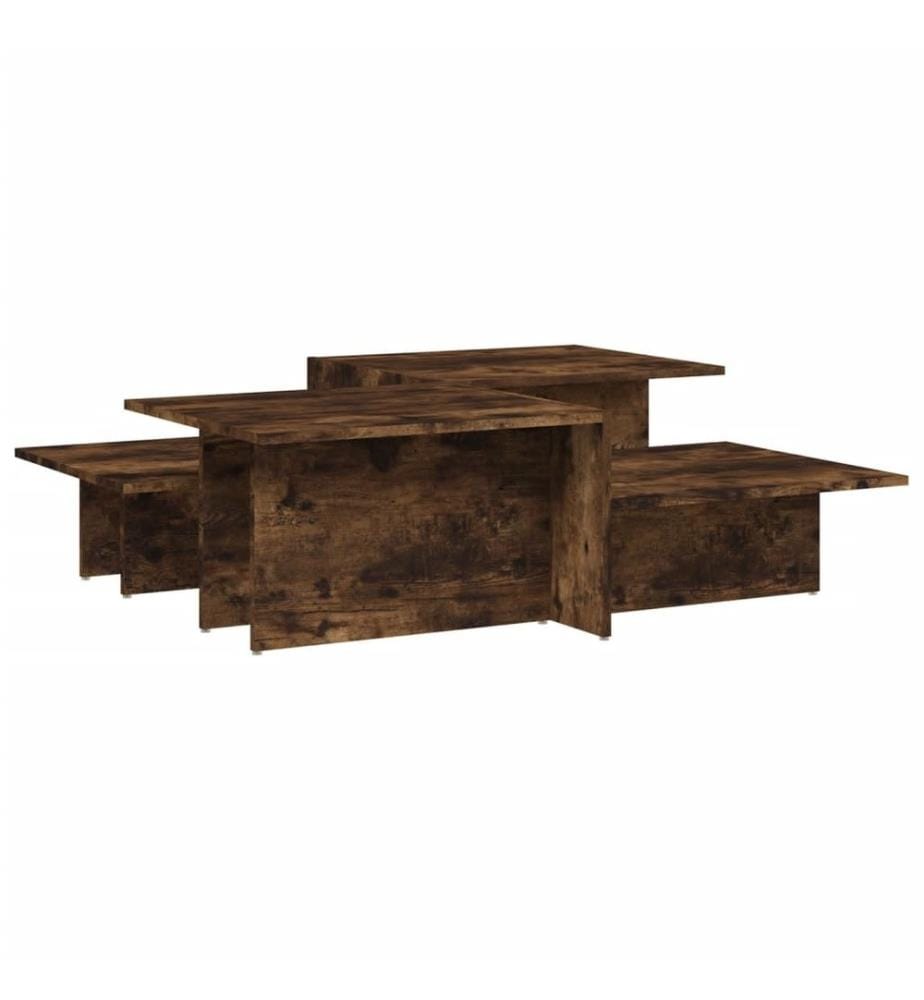 Couchtische 2 Stk. Räuchereiche Holzwerkstoff