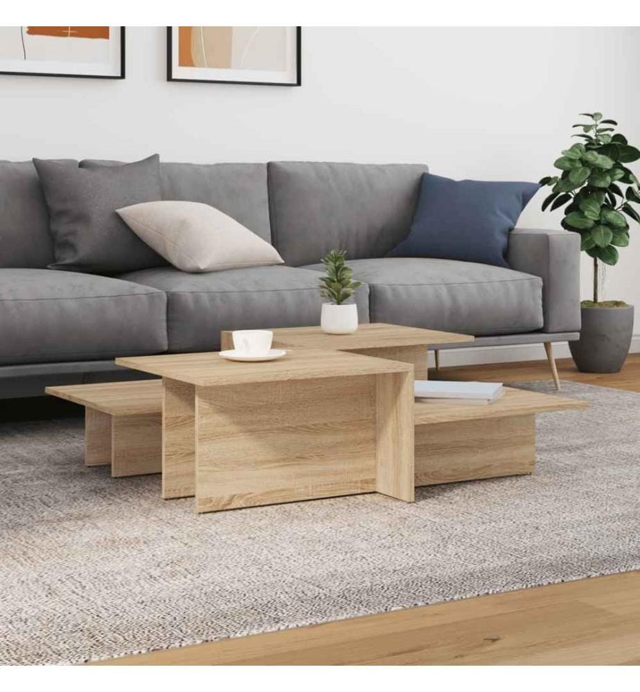 Couchtische 2 Stk. Sonoma-Eiche Holzwerkstoff
