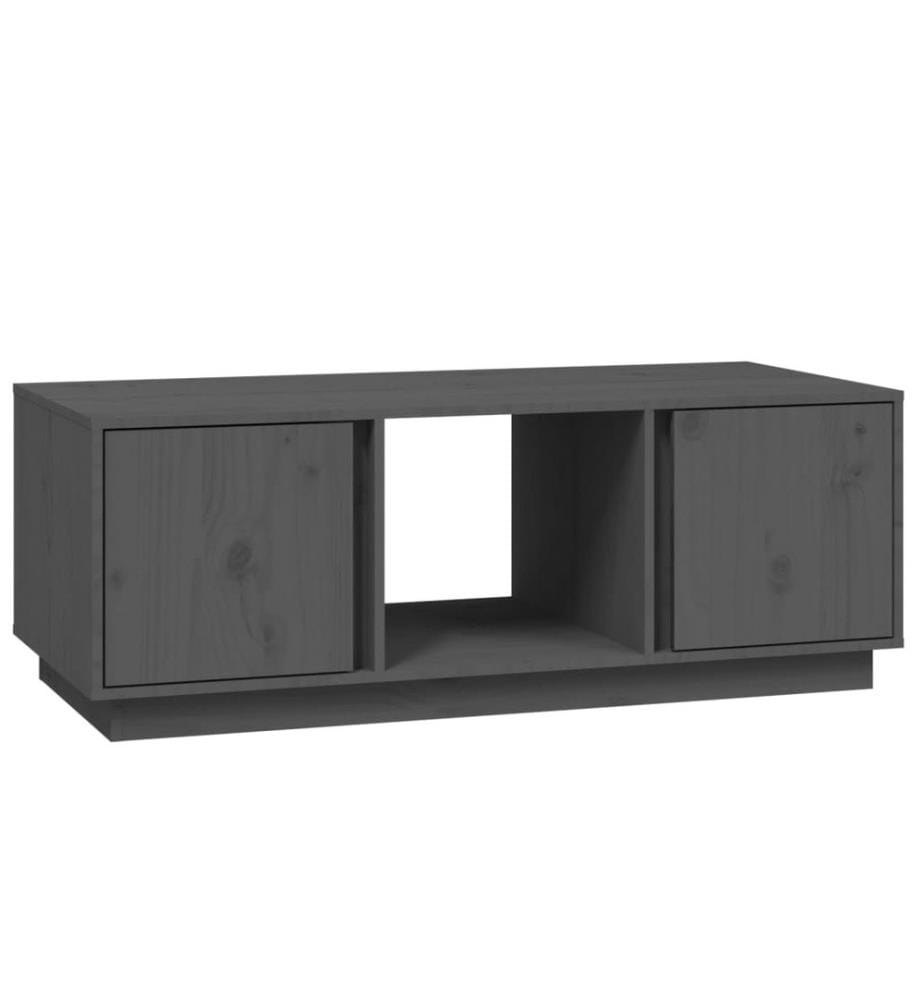 Couchtisch Grau 110x50x40 cm Massivholz Kiefer