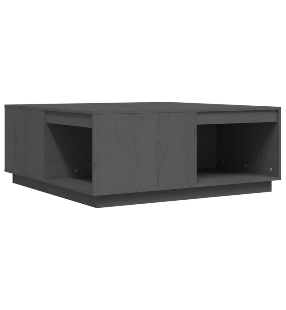 Couchtisch Grau 100x101x40,5 cm Massivholz Kiefer