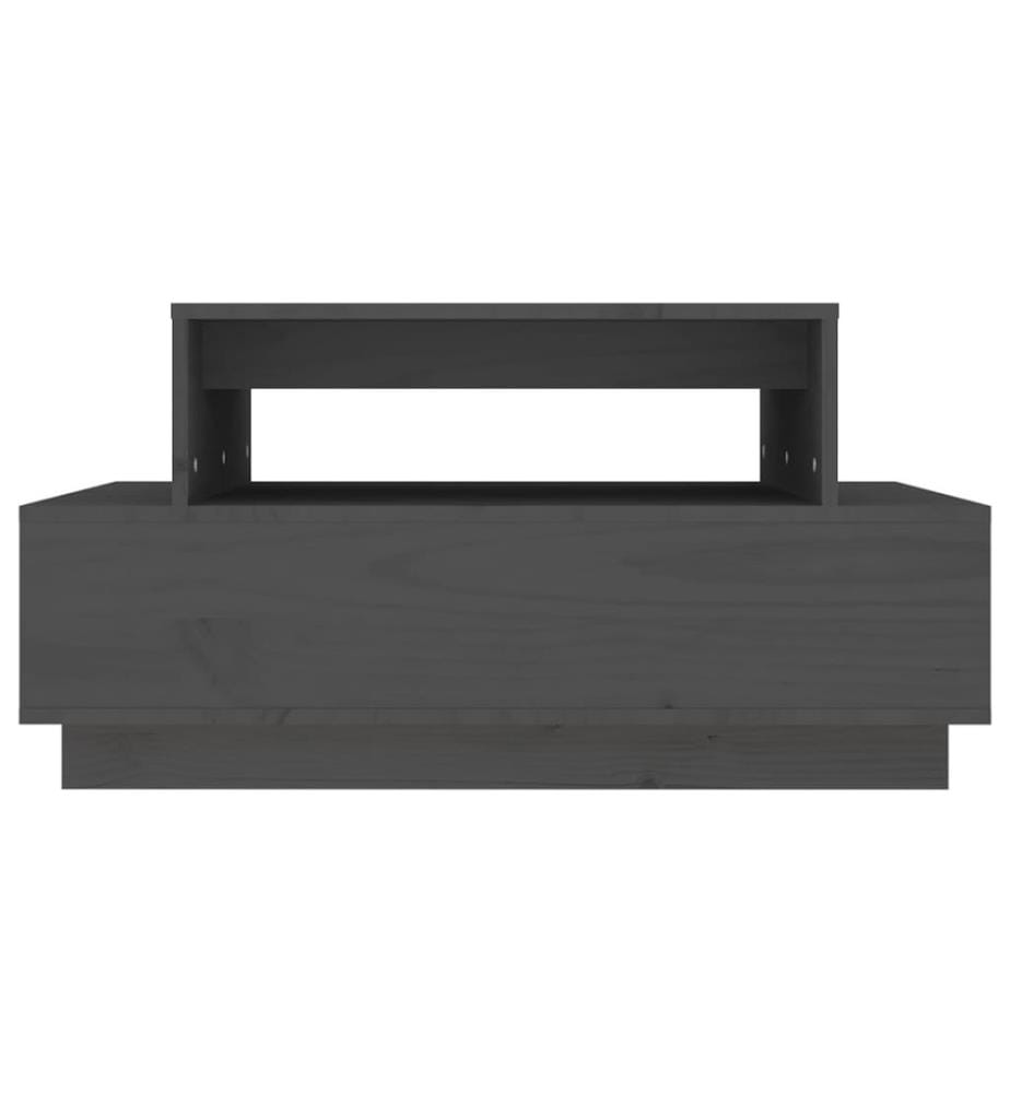 Couchtisch Grau 80x55x40,5 cm Massivholz Kiefer