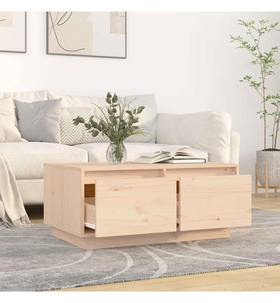 Couchtisch 80x50x35 cm Massivholz Kiefer