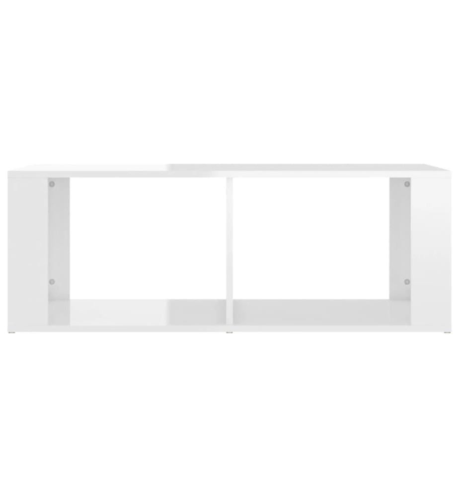 Couchtisch Hochglanz-Weiss 100x50x36 cm Holzwerkstoff