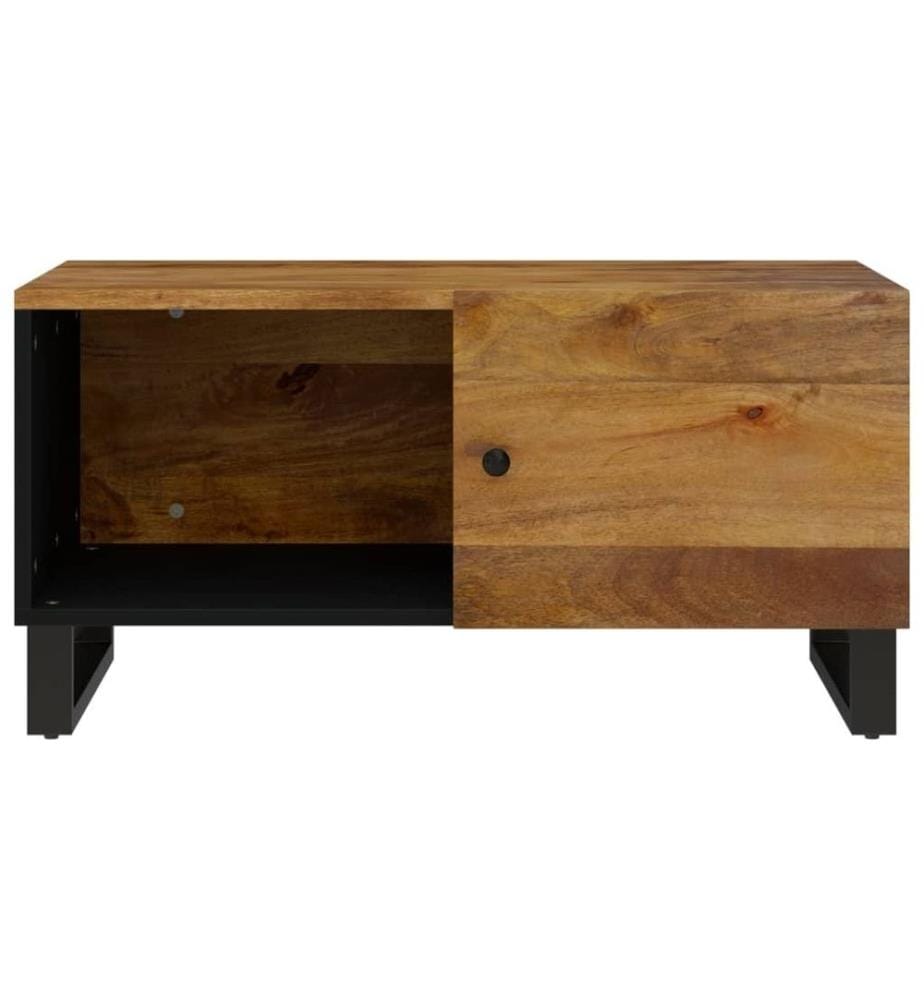 Couchtisch 80x50x40 cm Massivholz Mango & Holzwerkstoff