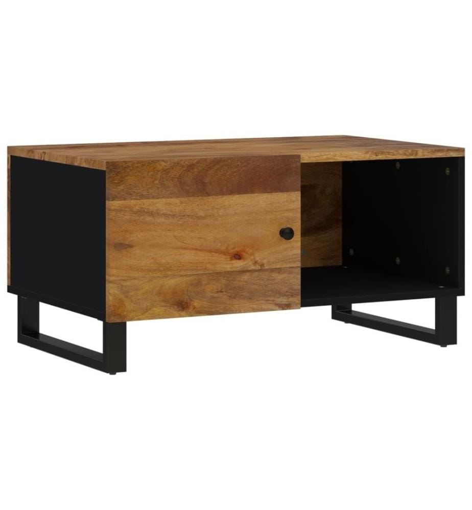Couchtisch 80x50x40 cm Massivholz Mango & Holzwerkstoff