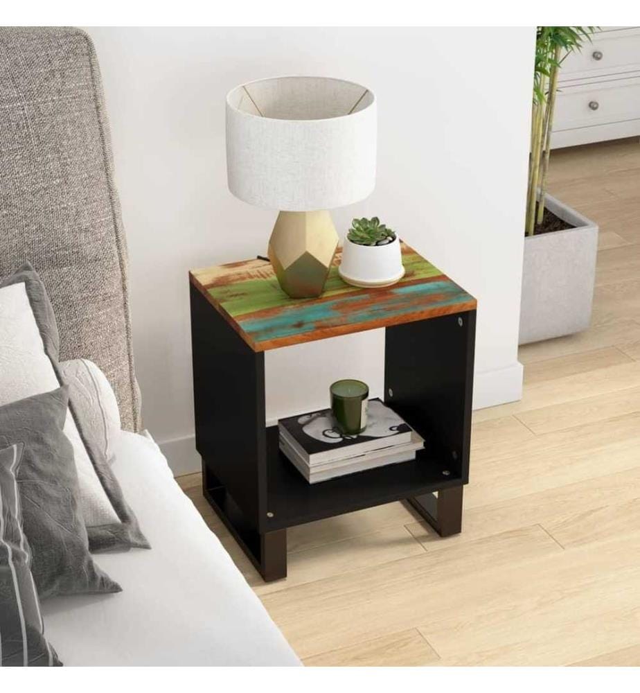 Couchtisch 40x31x46 cm Altholz Massiv & Holzwerkstoff