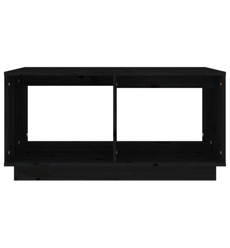 Couchtisch Schwarz 80x50x40 cm Massivholz Kiefer