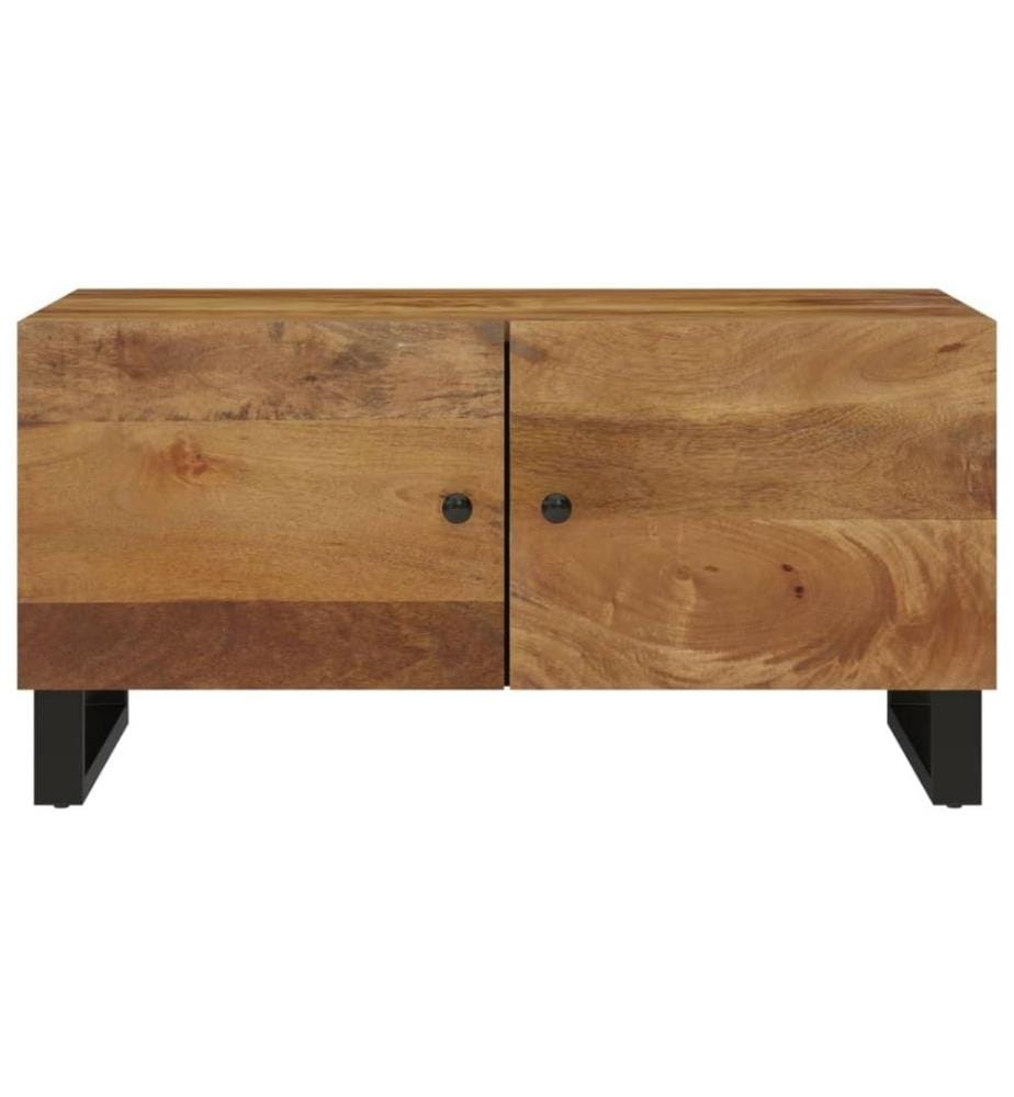 Couchtisch 80x50x40 cm Massivholz Mango & Holzwerkstoff