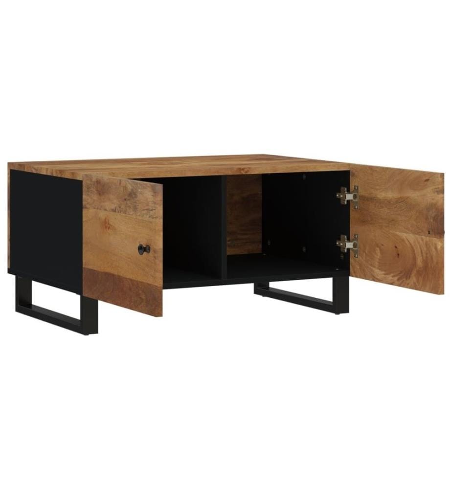Couchtisch 80x50x40 cm Massivholz Mango & Holzwerkstoff