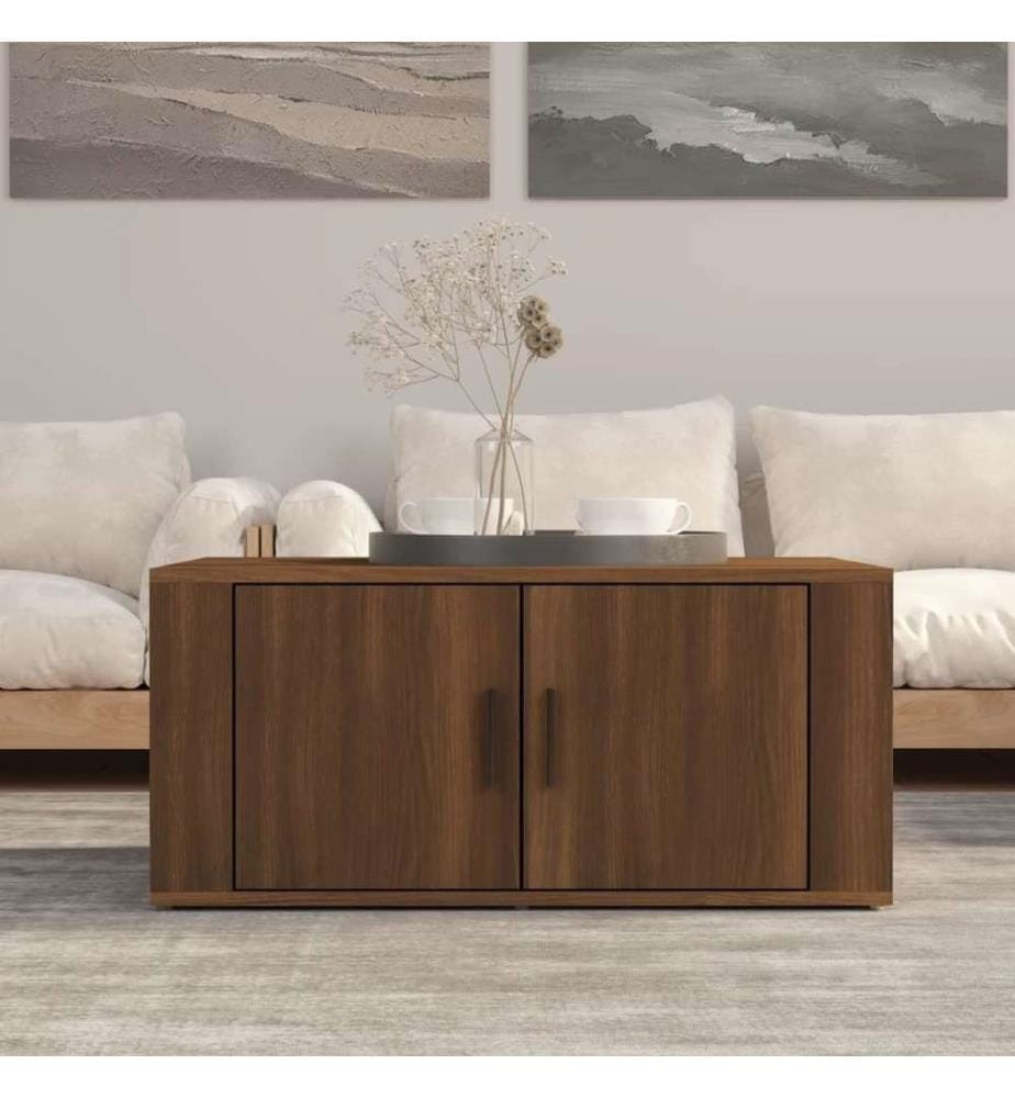 Couchtisch Braun Eichen-Optik 80x50x36 cm Holzwerkstoff