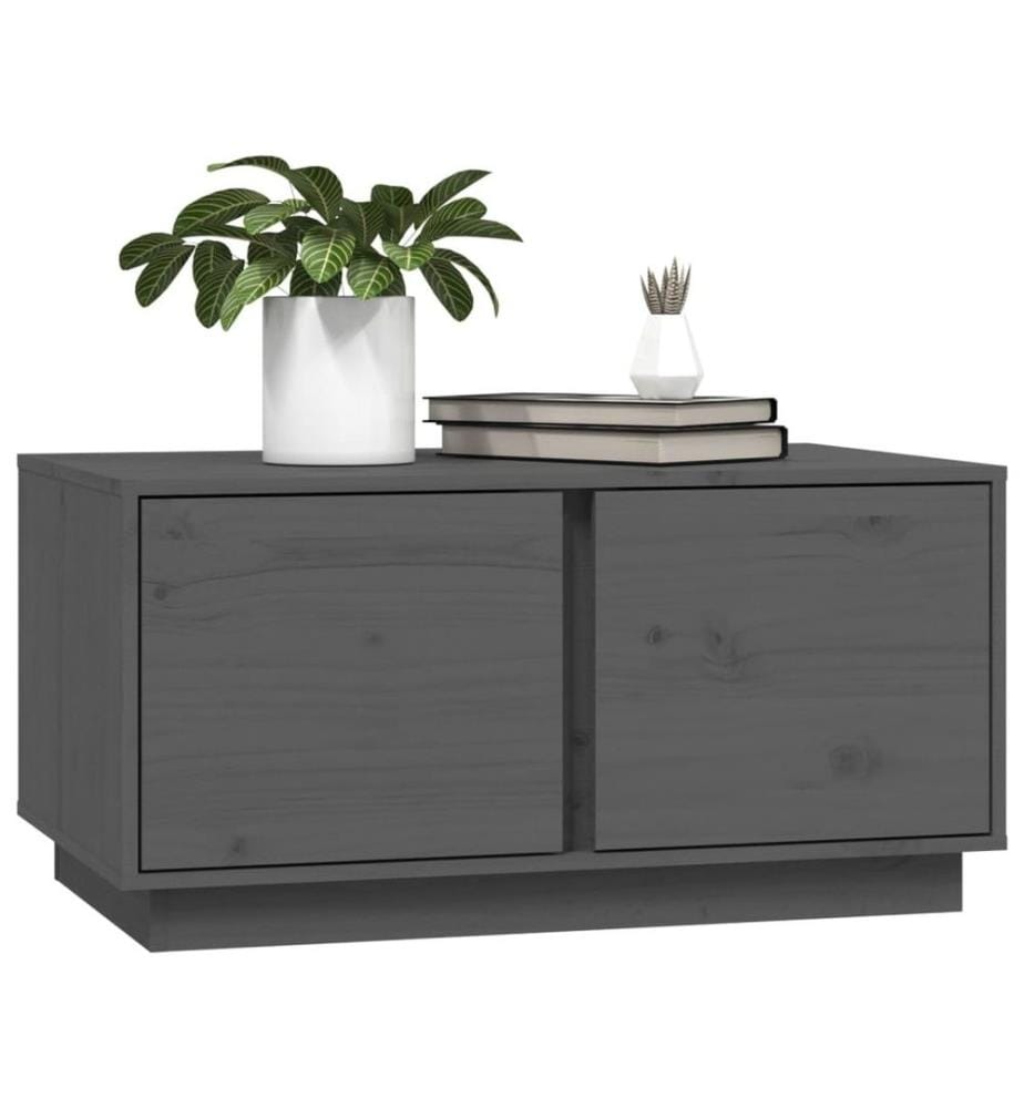 Couchtisch Grau 80x50x40 cm Massivholz Kiefer
