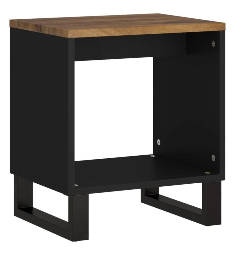 Couchtisch 40x31x46 cm Massivholz Mango & Holzwerkstoff