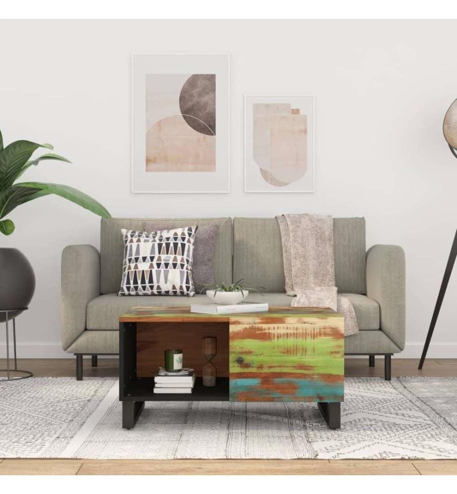 Table basse 80x50x40 cm Bois de récupération et d'ingénierie