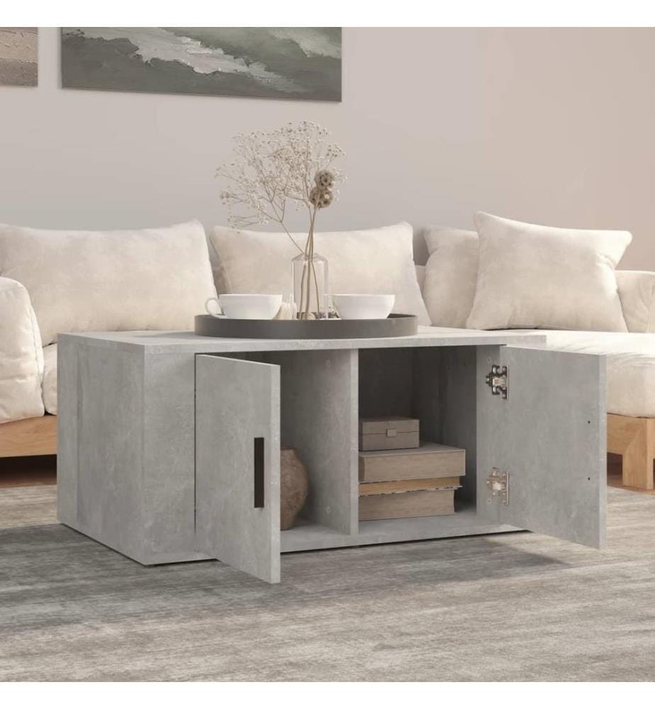 Couchtisch Betongrau 80x50x36 cm Holzwerkstoff