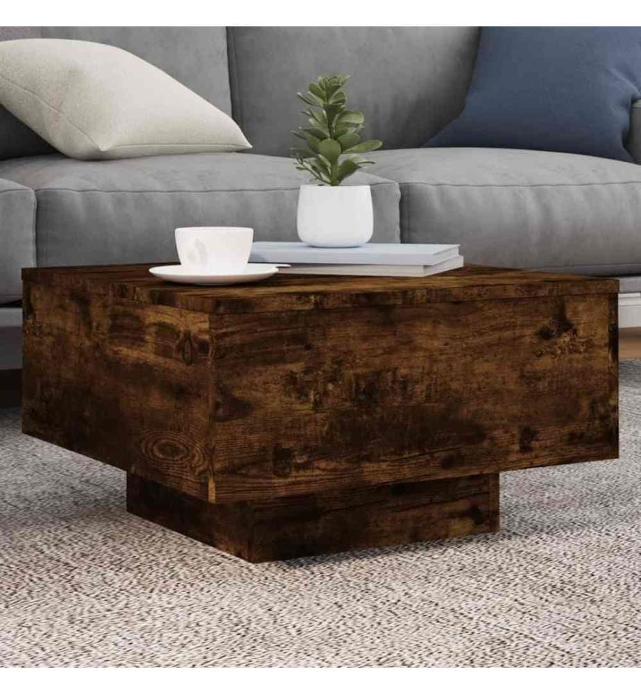 Couchtisch Räuchereiche 55x55x31 cm Holzwerkstoff