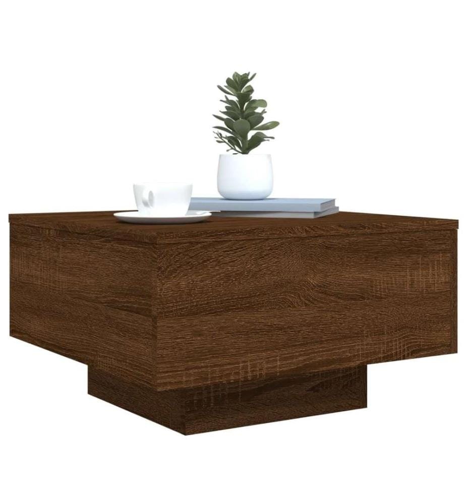 Couchtisch Braun Eichen-Optik 55x55x31 cm Holzwerkstoff