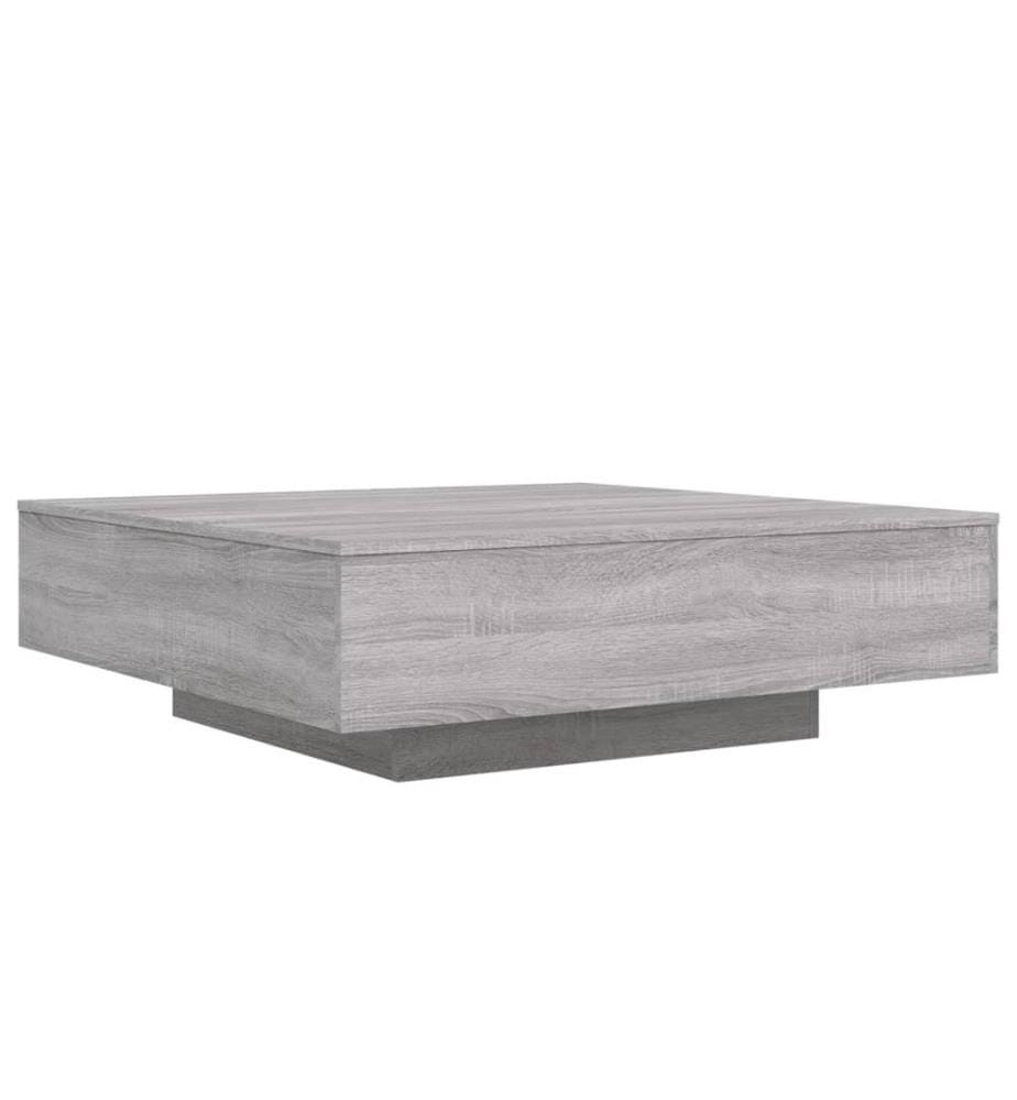 Table basse sonoma gris 100x100x31 cm bois d'ingénierie