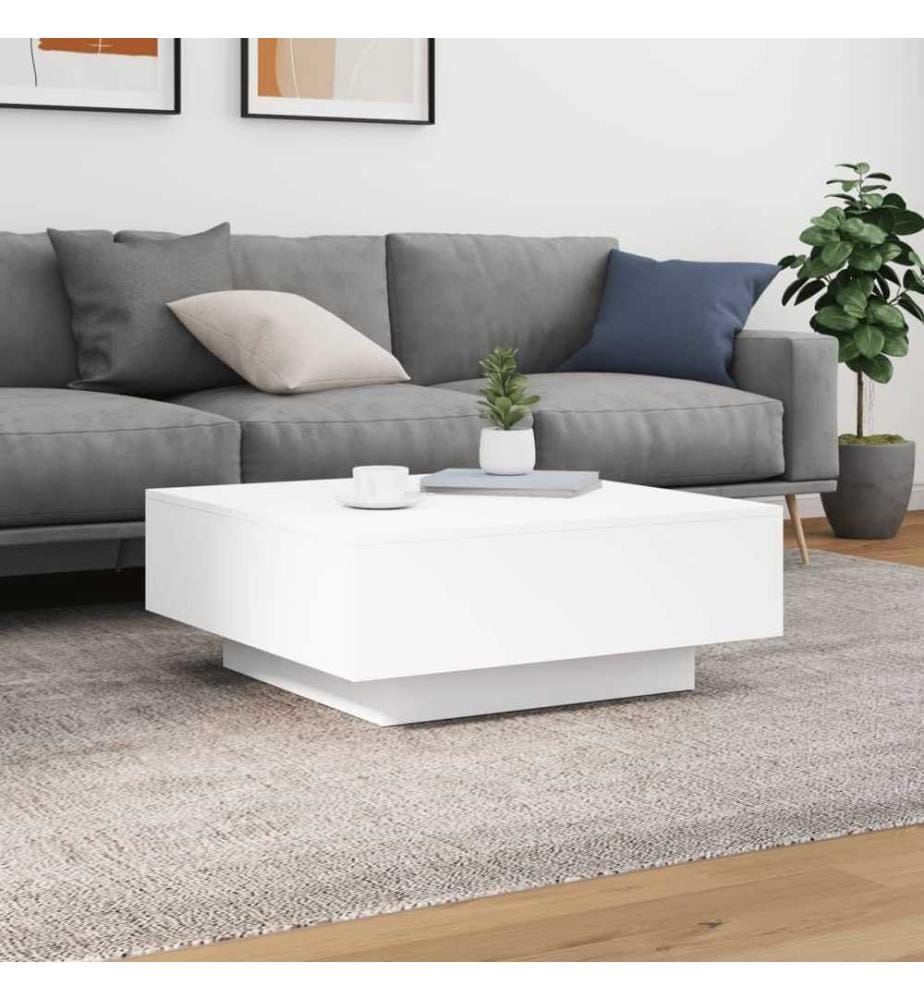 Couchtisch Weiss 80x80x31 cm Holzwerkstoff