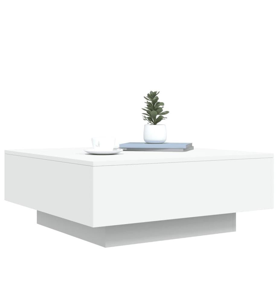 Couchtisch Weiss 80x80x31 cm Holzwerkstoff